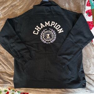 Champion Black and White Logo Sweatshirt